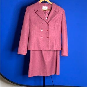 Tweed rose suit jacket and skirt
